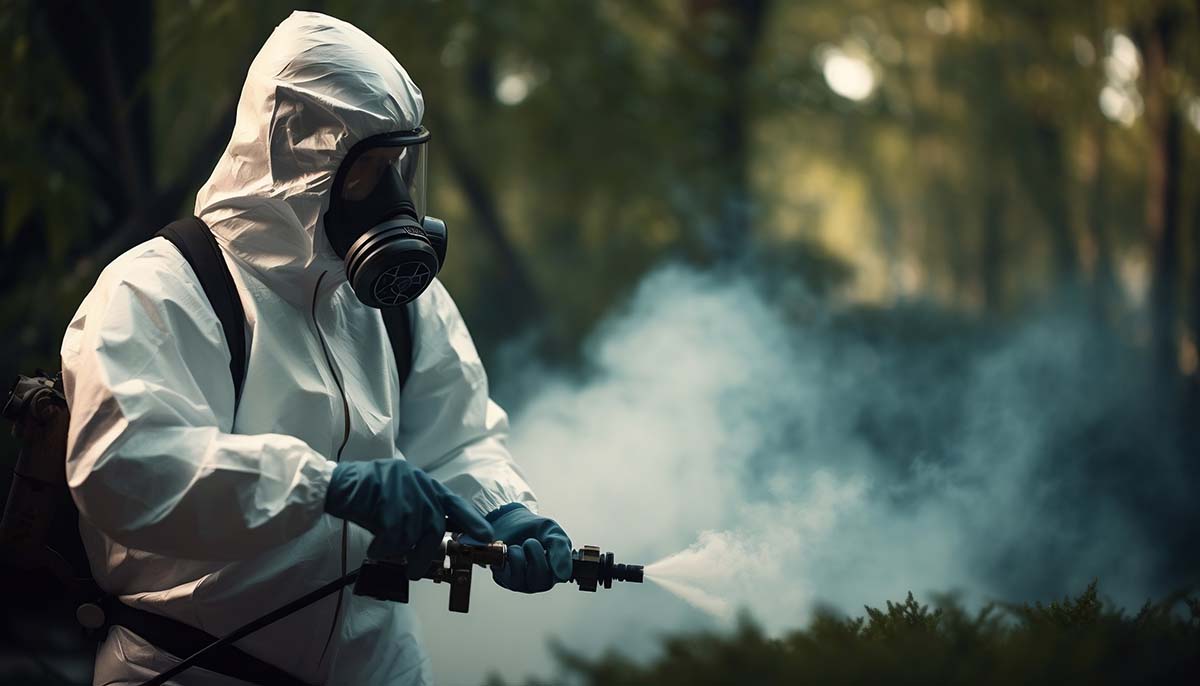 Pest Control Professional Spraying to Control Pests - Fast Action Pest Control